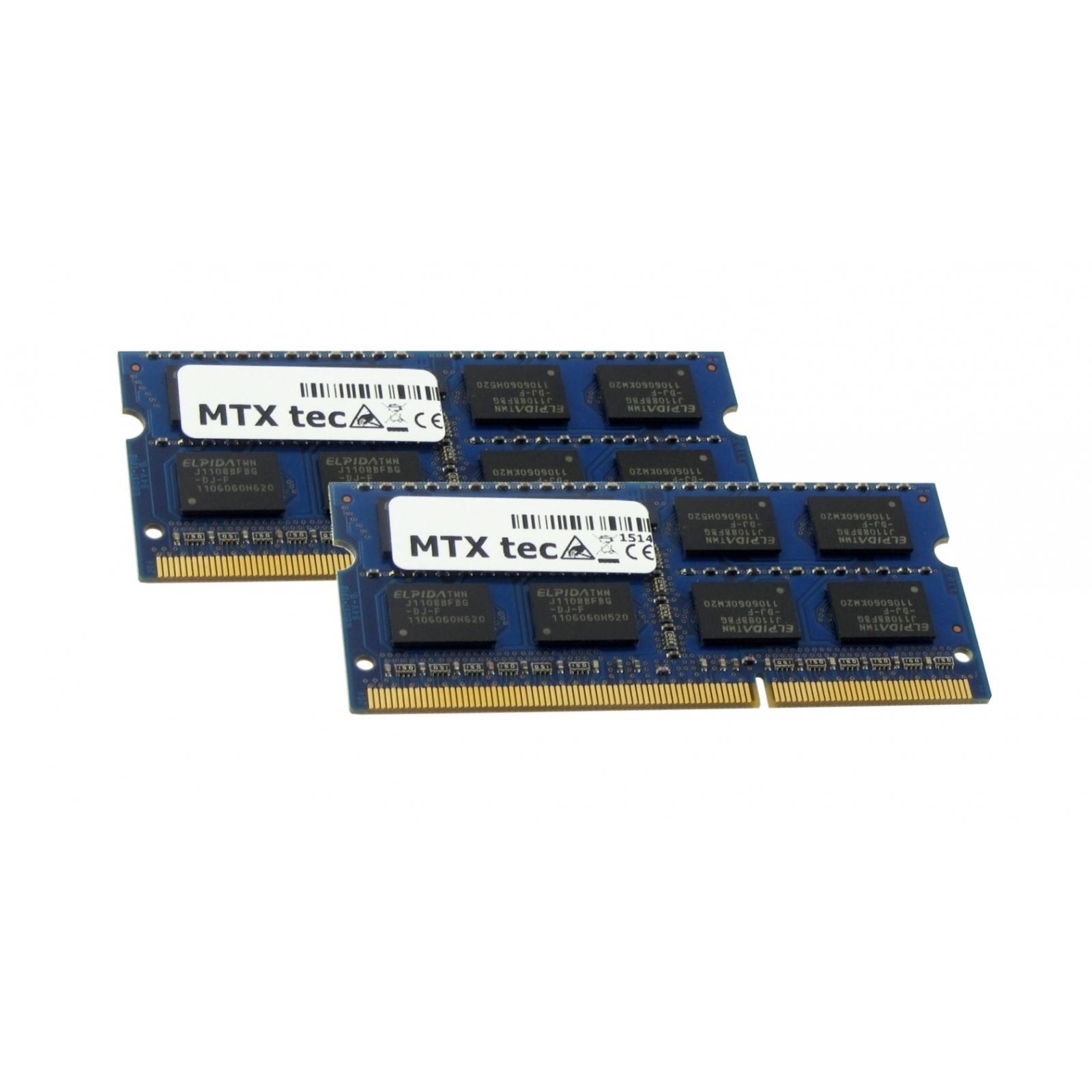 2x RAM SODIMM DDR3 4GB MTXTEC 1333MHz PC3-10600, Laptop-Speicher 2GB DDR3 GB 204 2 Notebook-Speicher DDR3 Pin Kit