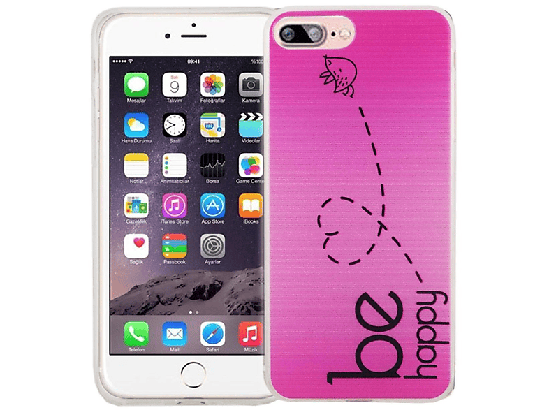 Backcover, Plus, 8 Rosa Handyhülle Apple, Bumper, DESIGN iPhone KÖNIG