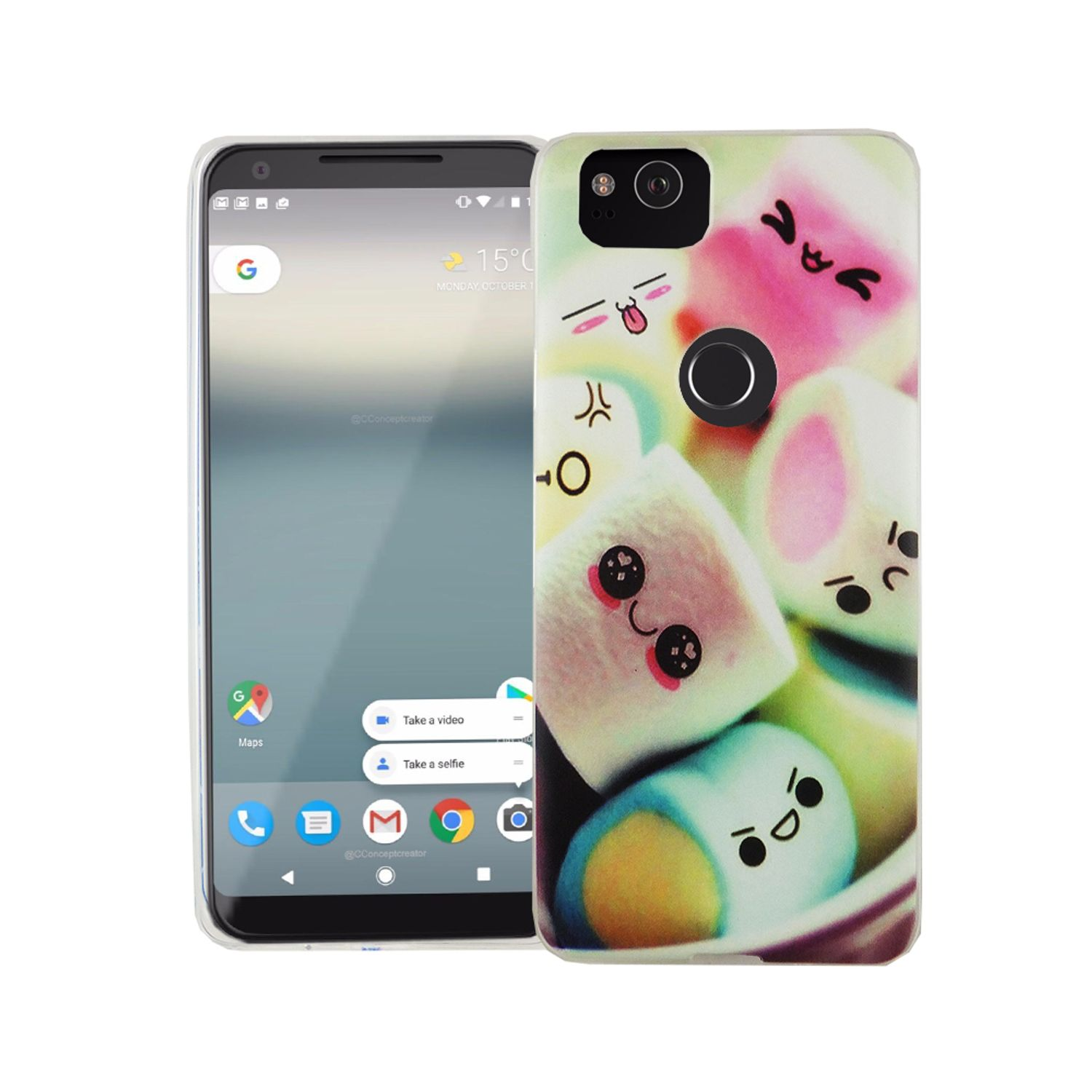 Pixel KÖNIG Backcover, Mehrfarbig DESIGN Google, 2, Schutzhülle,