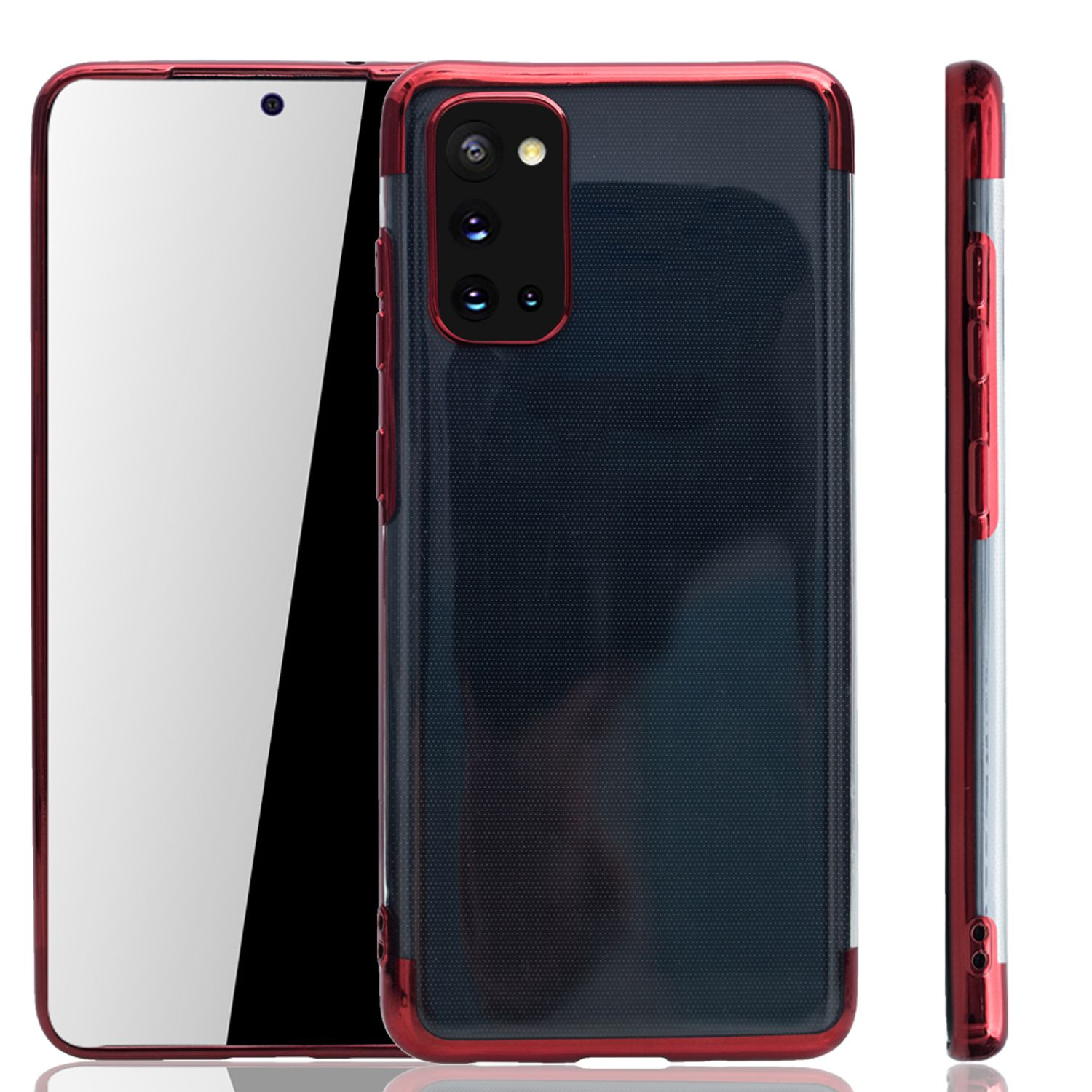 KÖNIG DESIGN Schutzhülle, Galaxy Samsung, S20, Backcover, Rot