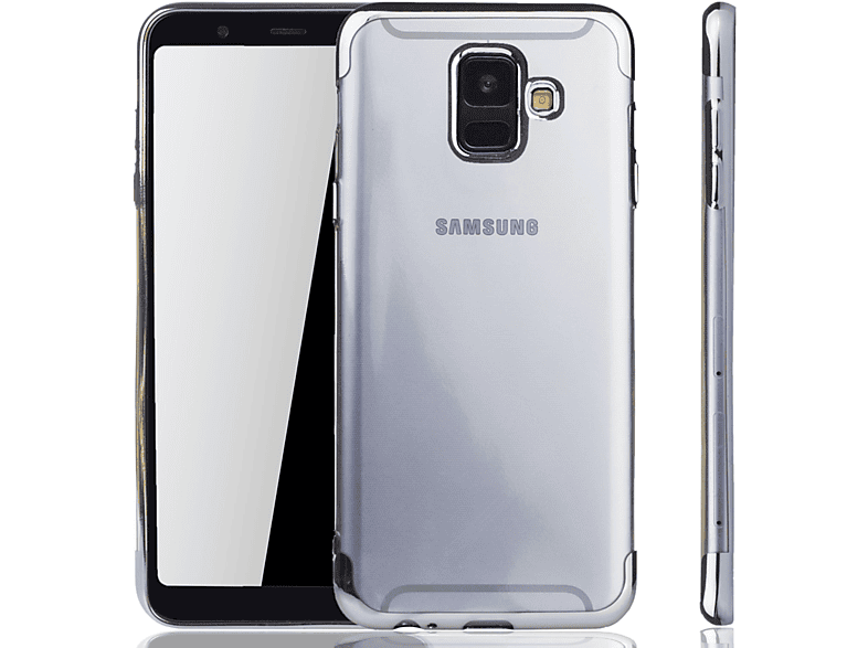 KÖNIG DESIGN Schutzhülle, Samsung, A6 (2018), Silber Galaxy Backcover