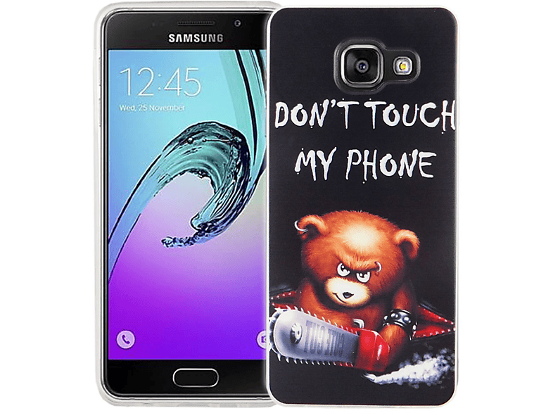 KÖNIG DESIGN Handyhülle Bumper, (2016), Samsung, Schwarz Galaxy A3 Backcover