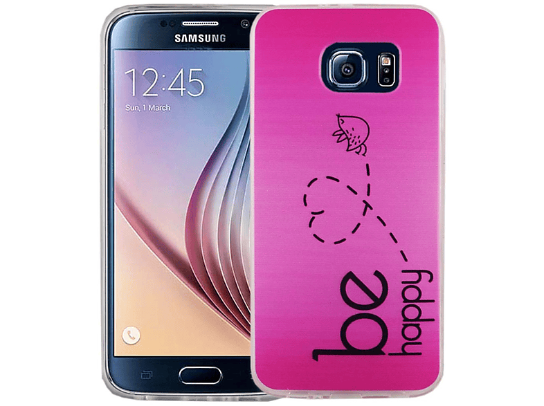 Galaxy Backcover, Bumper, KÖNIG Handyhülle S6, DESIGN Rosa Samsung,
