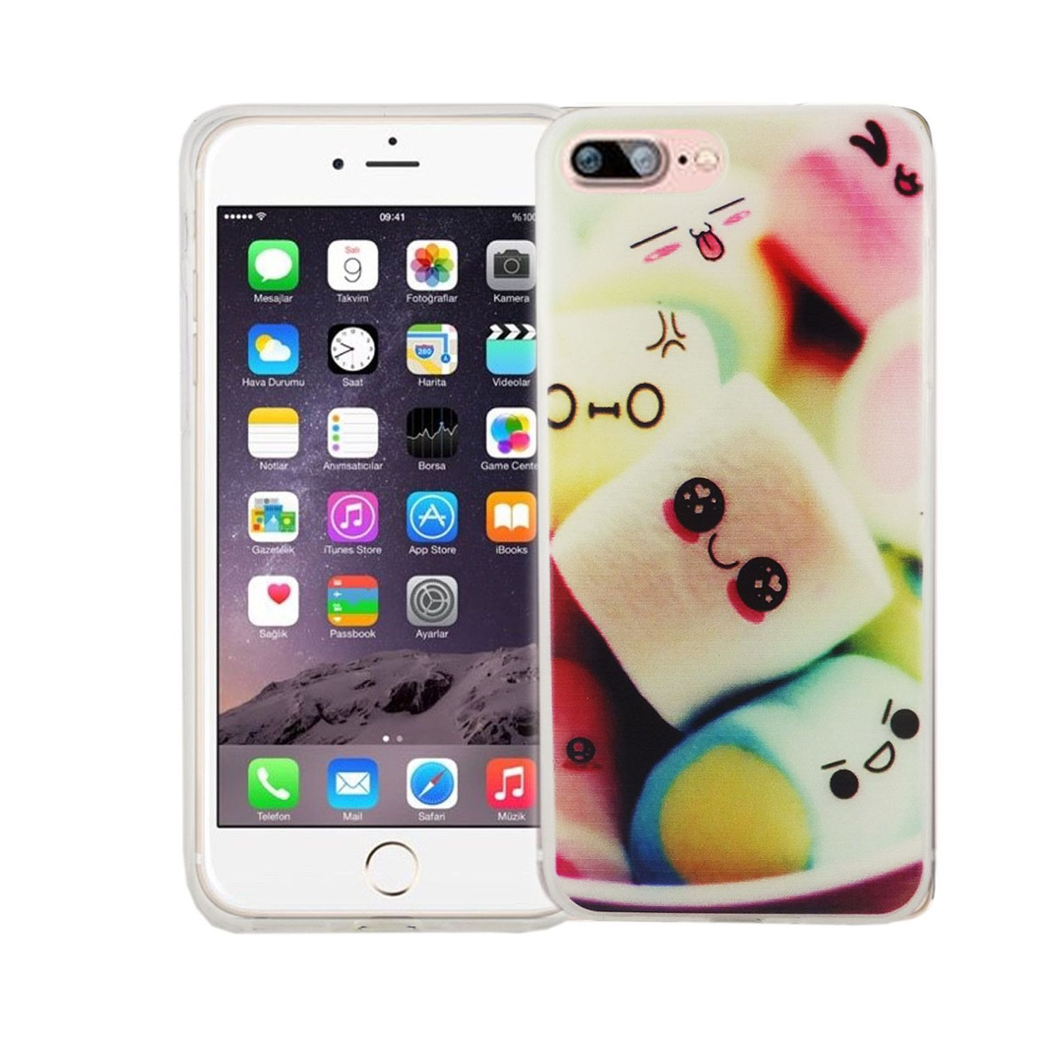 7 Bumper, DESIGN Apple, Handyhülle Backcover, KÖNIG iPhone Plus, Mehrfarbig
