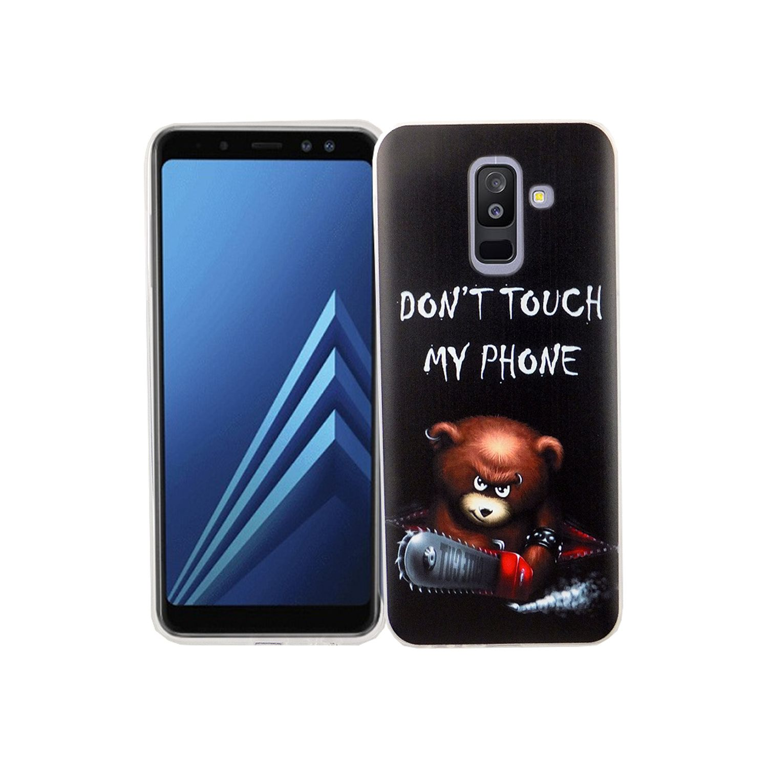 Samsung, A6 DESIGN (2018), Backcover, Schwarz Galaxy KÖNIG Plus Schutzhülle,