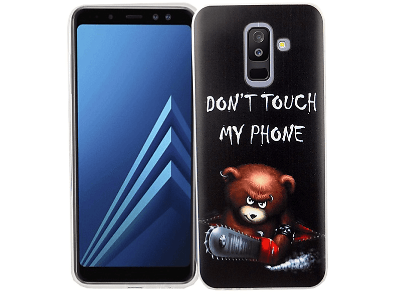 Schwarz Schutzhülle, DESIGN Samsung, KÖNIG Plus Backcover, (2018), Galaxy A6
