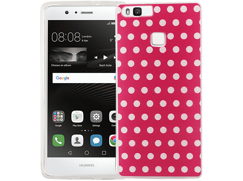 Huawei, DESIGN Backcover, KÖNIG Handyhülle Rosa P9, Bumper,