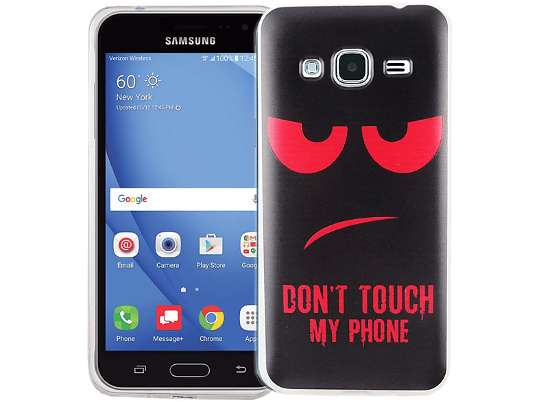 KÖNIG DESIGN Handyhülle Samsung, Bumper, (2016), Schwarz J3 Galaxy Backcover