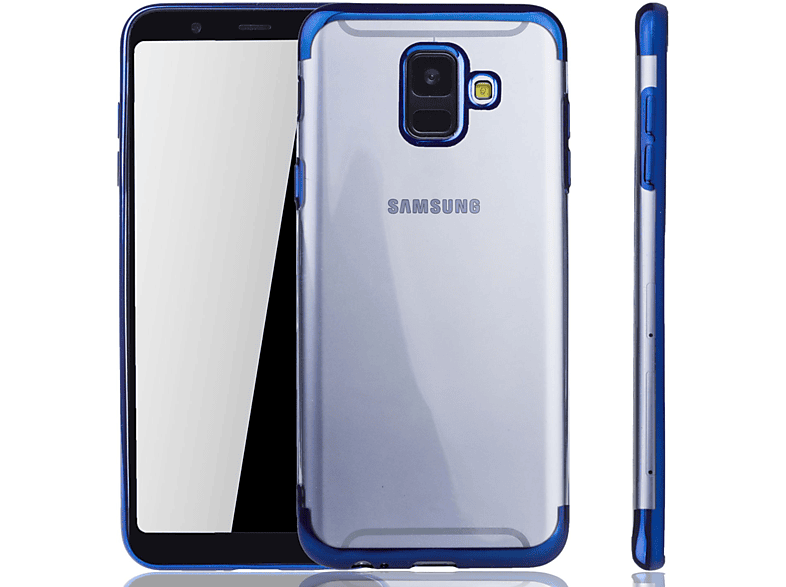 Schutzhülle, Galaxy Samsung, Blau (2018), Backcover, A6 DESIGN KÖNIG