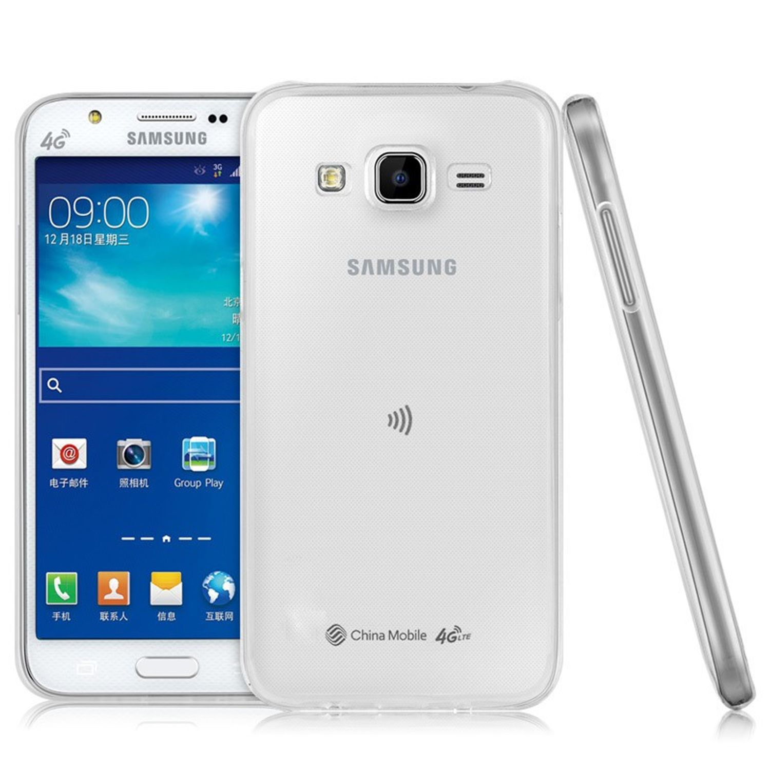 KÖNIG DESIGN Handyhülle Ultra Samsung, Bumper, Galaxy Dünn Transparent J7, Backcover