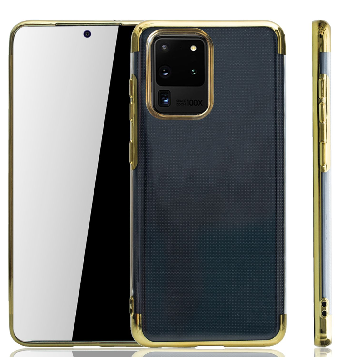 KÖNIG DESIGN S20 Backcover, Ultra, Gold Schutzhülle, Galaxy Samsung