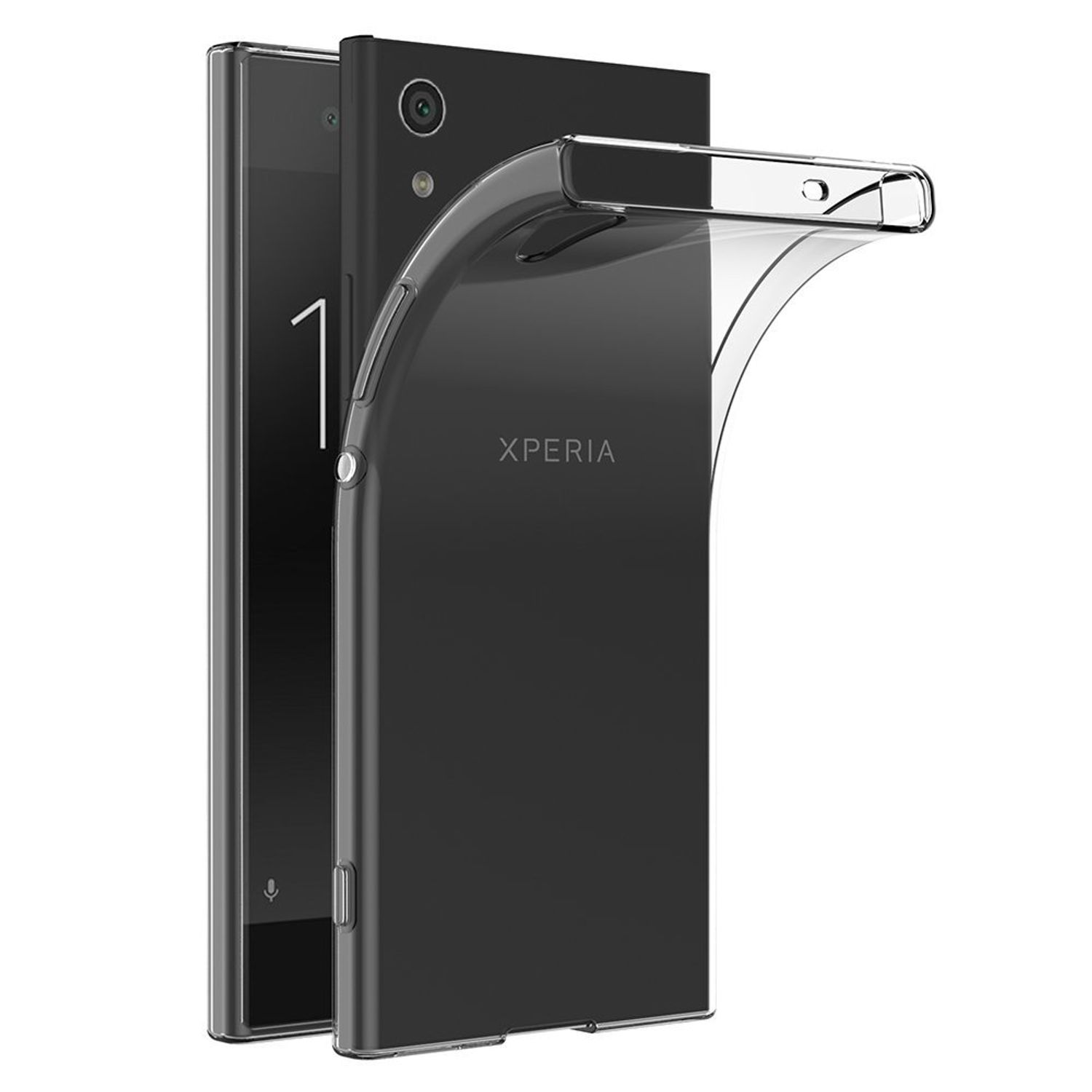 Sony, Dünn Handyhülle Xperia KÖNIG Backcover, Transparent Ultra, XA1 Bumper, Ultra DESIGN