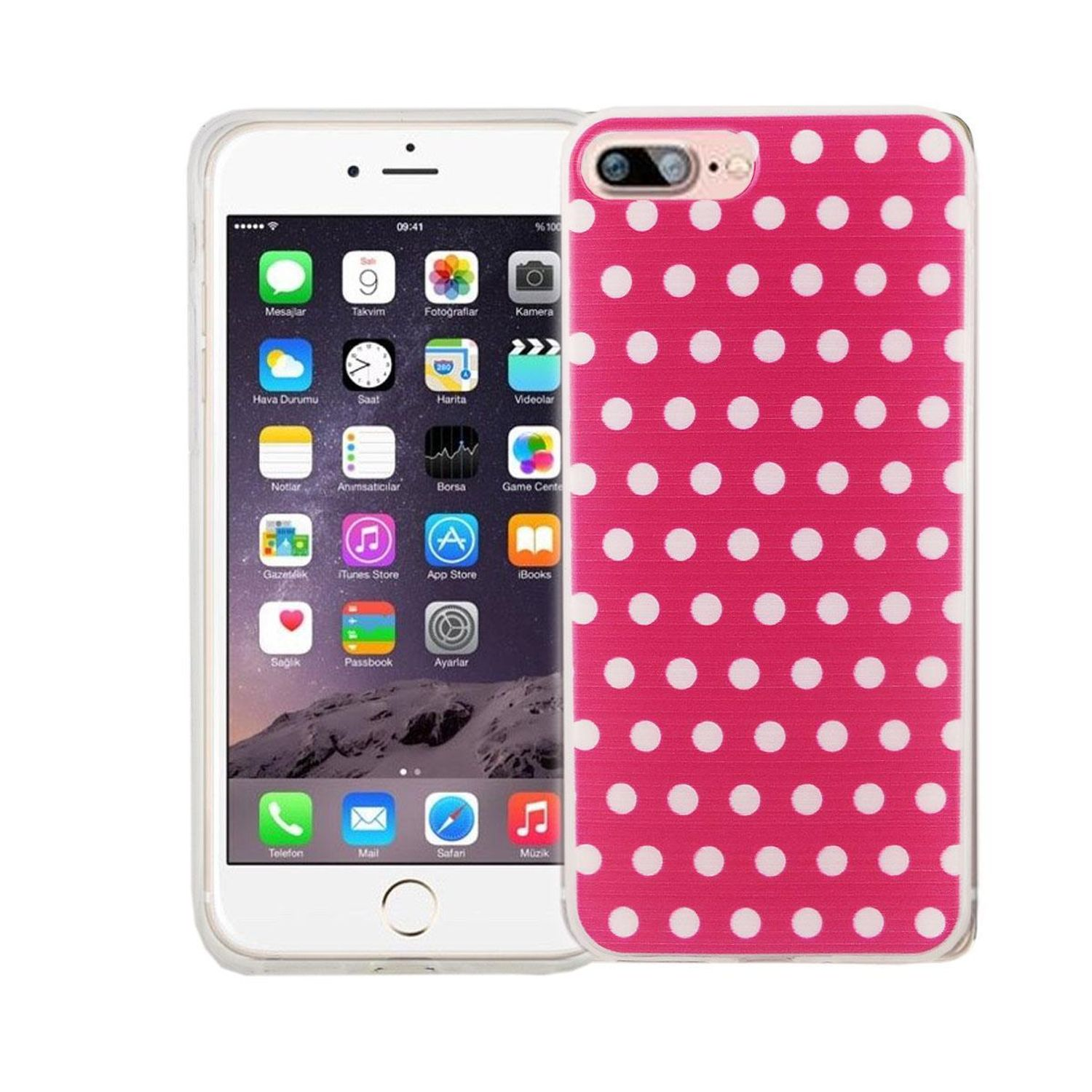 Apple, Bumper, Rosa Handyhülle DESIGN 8 Backcover, KÖNIG iPhone Plus,