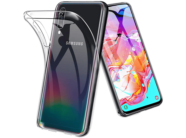 KÖNIG DESIGN Handyhülle Ultra Dünn Bumper, Galaxy Backcover, A70, Samsung, Transparent