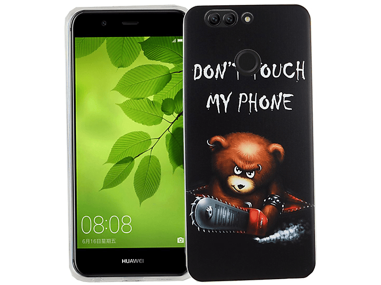 KÖNIG DESIGN Schutzhülle, Backcover, Huawei, Nova Plus, Schwarz 2