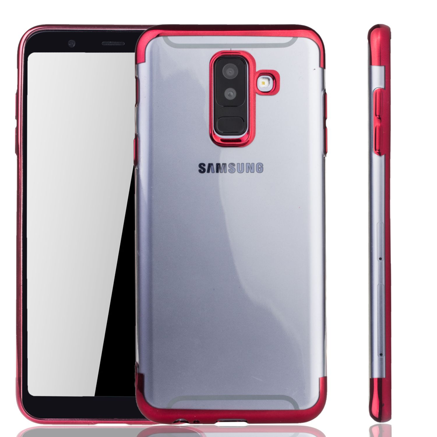 Samsung, DESIGN Plus (2018), Rot KÖNIG Galaxy Schutzhülle, Backcover, A6