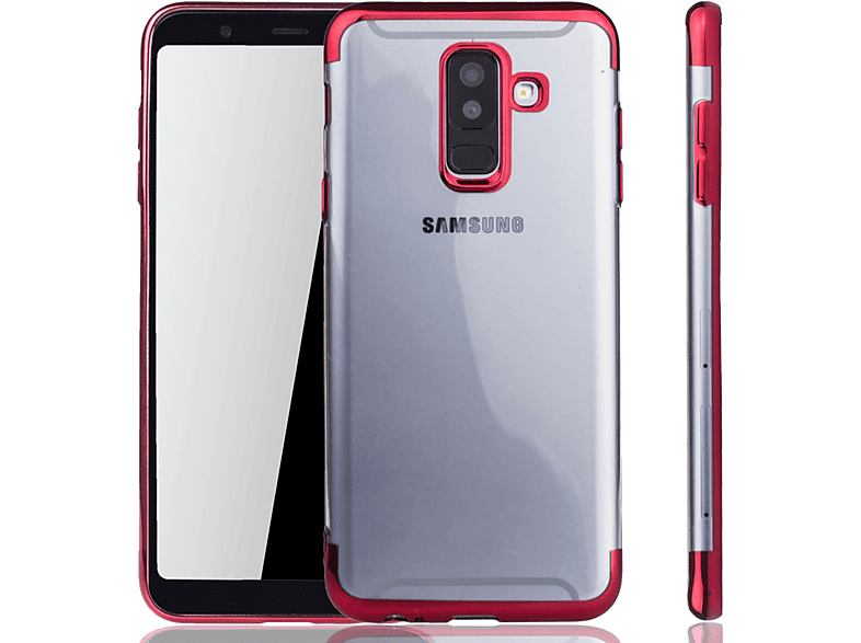 Samsung, DESIGN Plus (2018), Rot KÖNIG Galaxy Schutzhülle, Backcover, A6