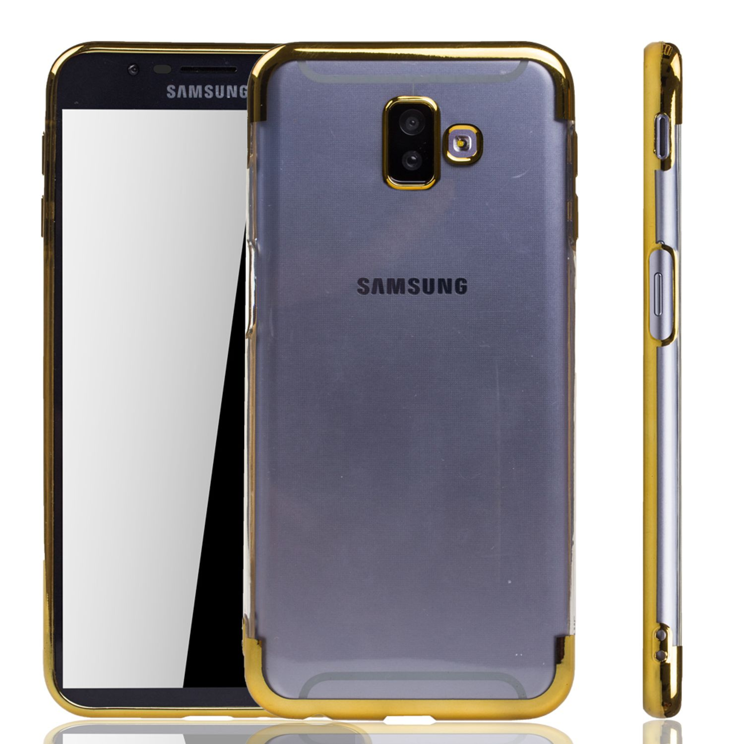 Schutzhülle, J6 DESIGN KÖNIG Galaxy Gold Samsung, Plus, Backcover,