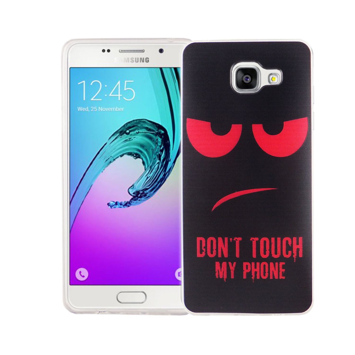 KÖNIG DESIGN Samsung, Handyhülle (2016), Schwarz Galaxy A5 Bumper, Backcover