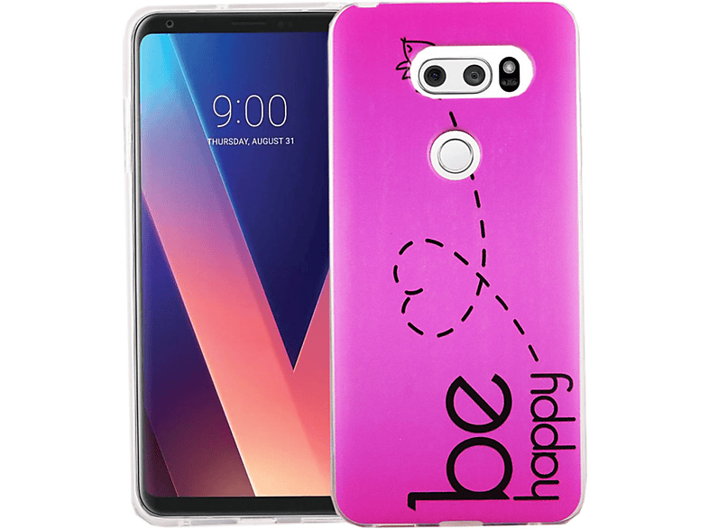 KÖNIG DESIGN Schutzhülle, Backcover, LG, V30, Pink