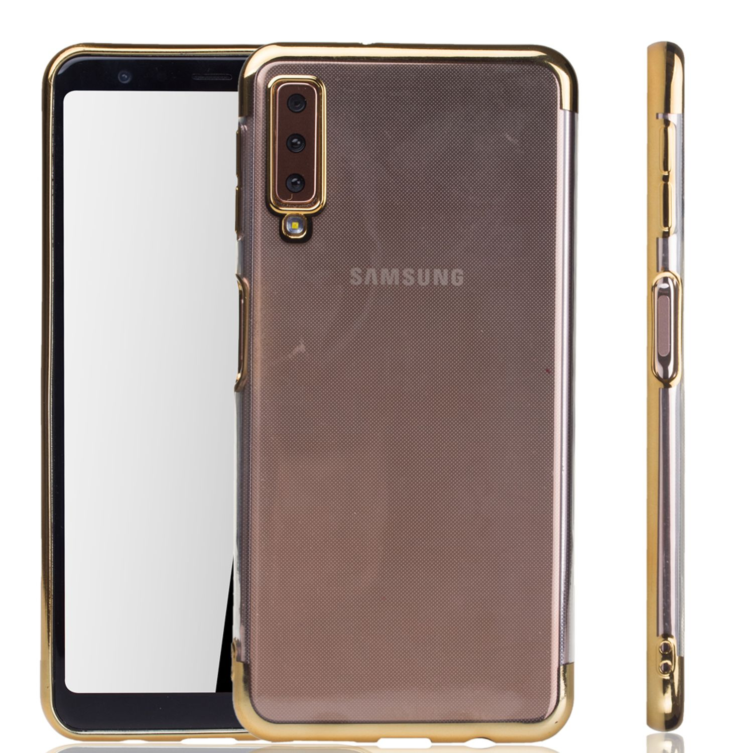 KÖNIG DESIGN Schutzhülle, Backcover, (2018), Samsung, Galaxy A7 Gold