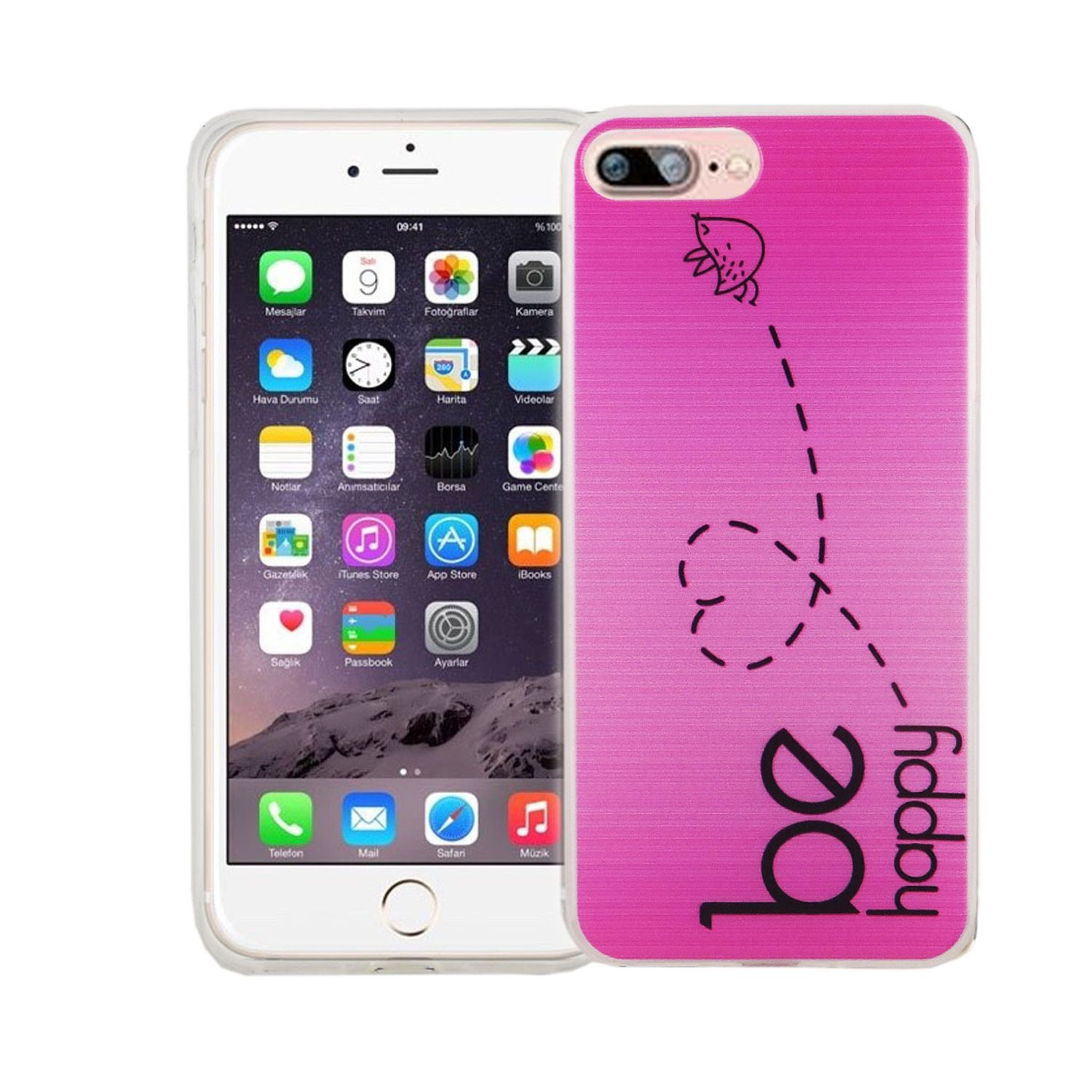 KÖNIG DESIGN iPhone Plus, 7 Apple, Bumper, Backcover, Handyhülle Rosa