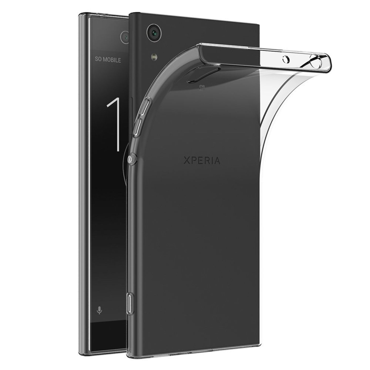 XA1, Backcover, KÖNIG Transparent Xperia Handyhülle Sony, DESIGN Ultra Bumper, Dünn