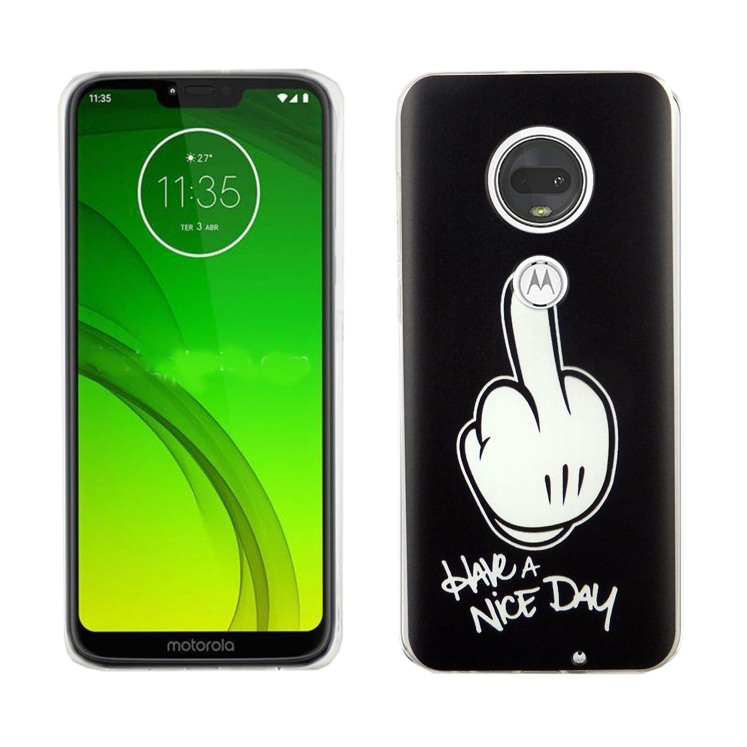 DESIGN Backcover, Bumper, Motorola, Moto KÖNIG G7, Schwarz Handyhülle