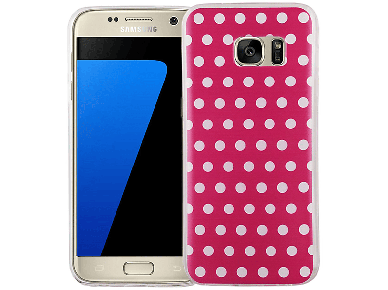Samsung, Rosa KÖNIG S7, Bumper, Galaxy Handyhülle DESIGN Backcover,