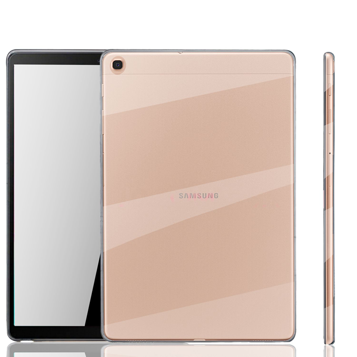 Backcover DESIGN Hülle Samsung Transparent für Tablet Tablethülle KÖNIG Kunststoff,