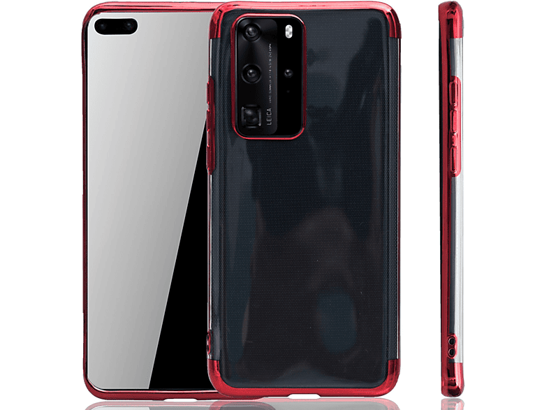 KÖNIG DESIGN Schutzhülle, Backcover, Huawei, P40, Rot