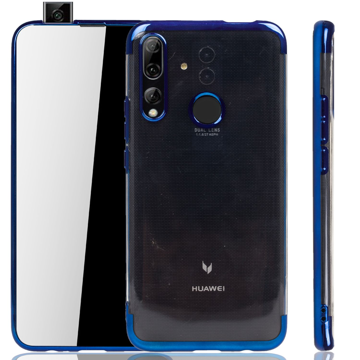 KÖNIG DESIGN Schutzhülle, Backcover, Huawei, (2019), Blau Y9