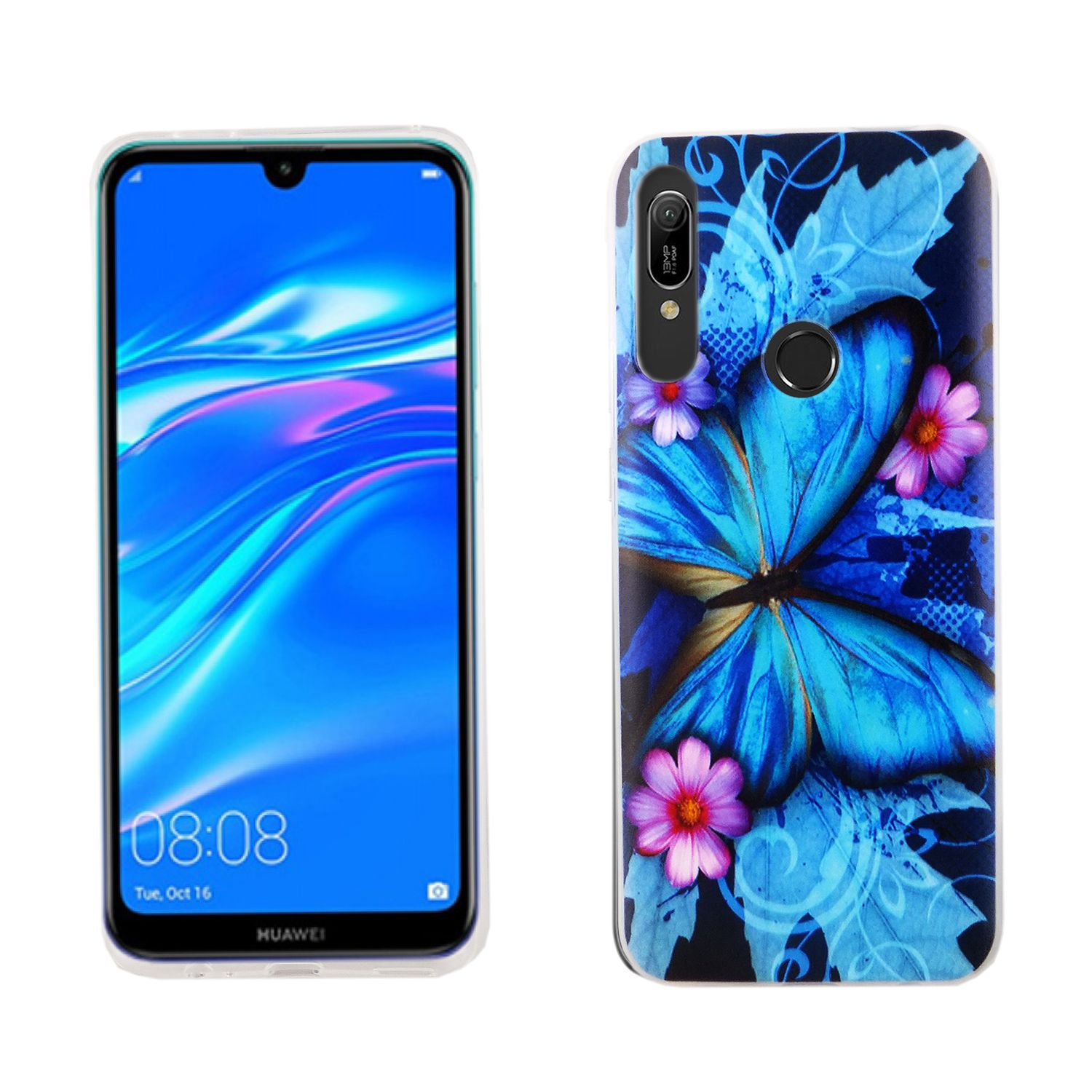 Backcover, DESIGN Prime Schutzhülle, Blau KÖNIG 2019, Y9 Huawei,