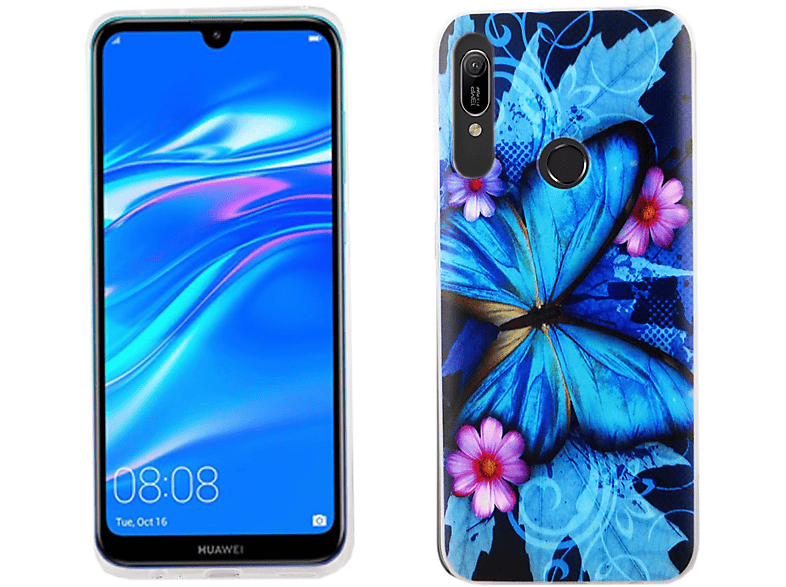 KÖNIG DESIGN Schutzhülle, Backcover, Huawei, Y9 Prime 2019, Blau