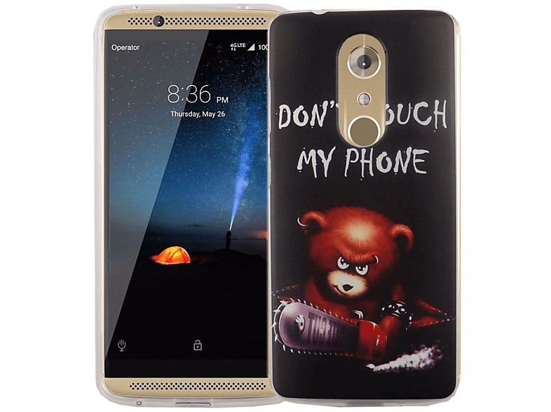 bestimmt KÖNIG DESIGN Handyhülle Bumper, Schwarz Axon 7 Backcover, ZTE, Mini