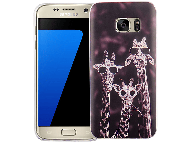 KÖNIG Mehrfarbig Samsung, Backcover, S7, Galaxy Handyhülle DESIGN Bumper,