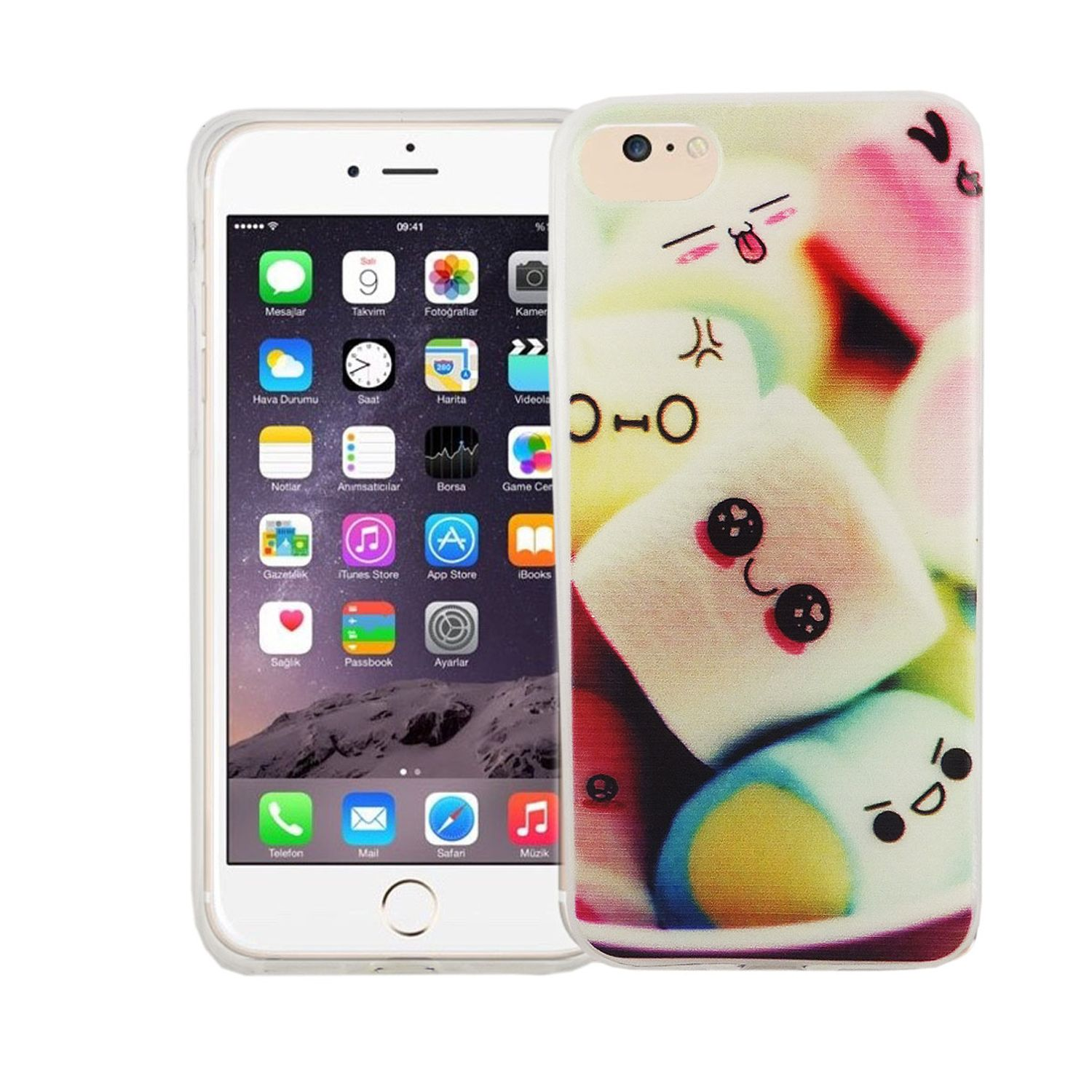 7, DESIGN Handyhülle Apple, KÖNIG Backcover, Bumper, iPhone Mehrfarbig