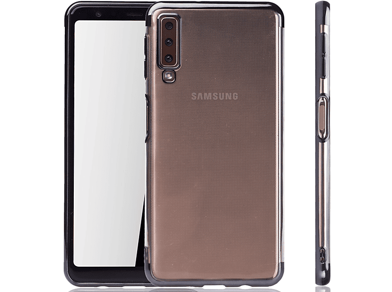 Samsung, Schwarz DESIGN Backcover, Galaxy KÖNIG (2018), A7 Schutzhülle,