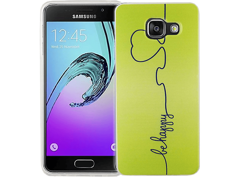 Samsung, Grün Galaxy A3 KÖNIG (2016), DESIGN Bumper, Backcover, Handyhülle
