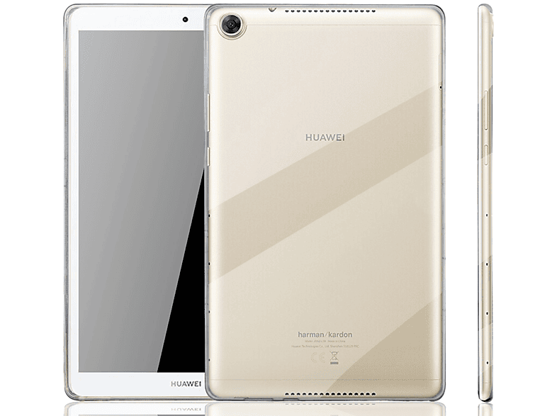 KÖNIG DESIGN Tablet Hülle Tablethülle Kunststoff, Huawei für Transparent Backcover