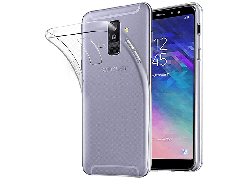 [Neueste Mode] KÖNIG DESIGN Handyhülle Ultra Bumper, Samsung, Transparent Plus A6 Galaxy Dünn (2018), Backcover
