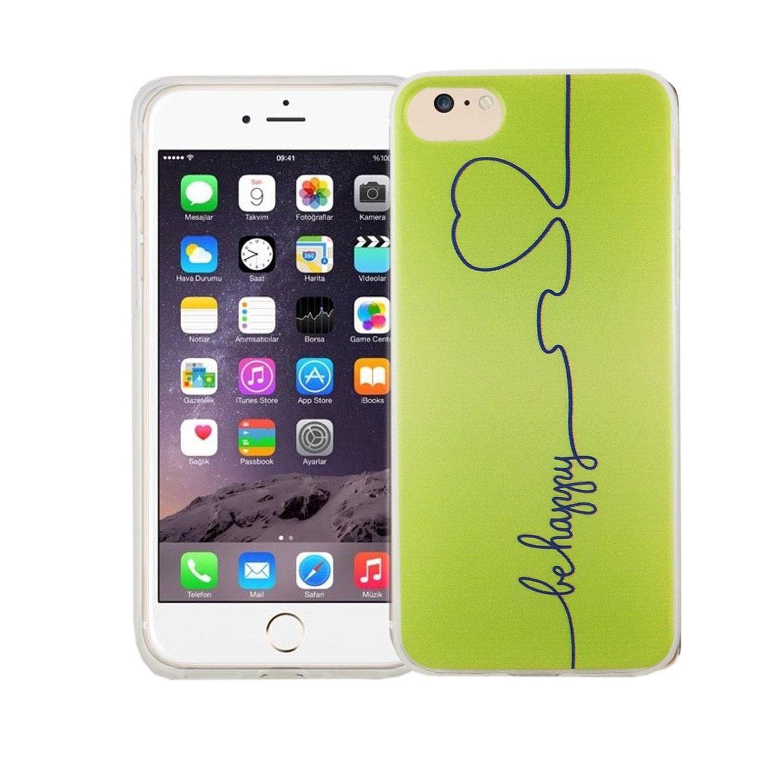 Grün DESIGN Backcover, Bumper, 8, KÖNIG Apple, Handyhülle iPhone