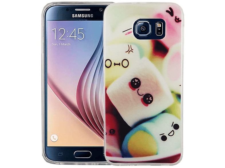 Samsung, Galaxy S6, Handyhülle DESIGN KÖNIG Backcover, Mehrfarbig Bumper,