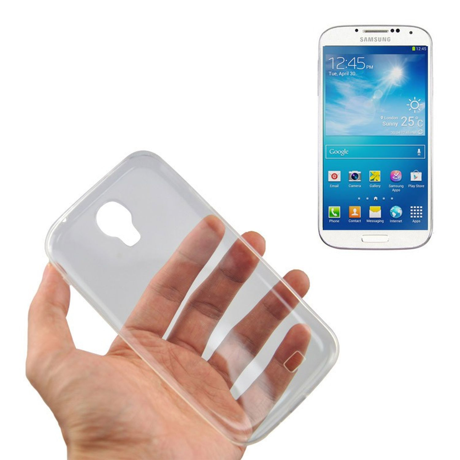 Samsung, Handyhülle Bumper, Galaxy Backcover, Transparent S4, KÖNIG Ultra DESIGN Dünn