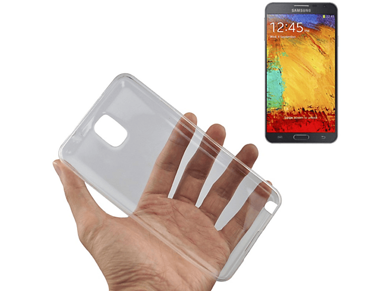 KÖNIG DESIGN 3, Note Galaxy Backcover, Dünn Handyhülle Bumper, Ultra Transparent Samsung