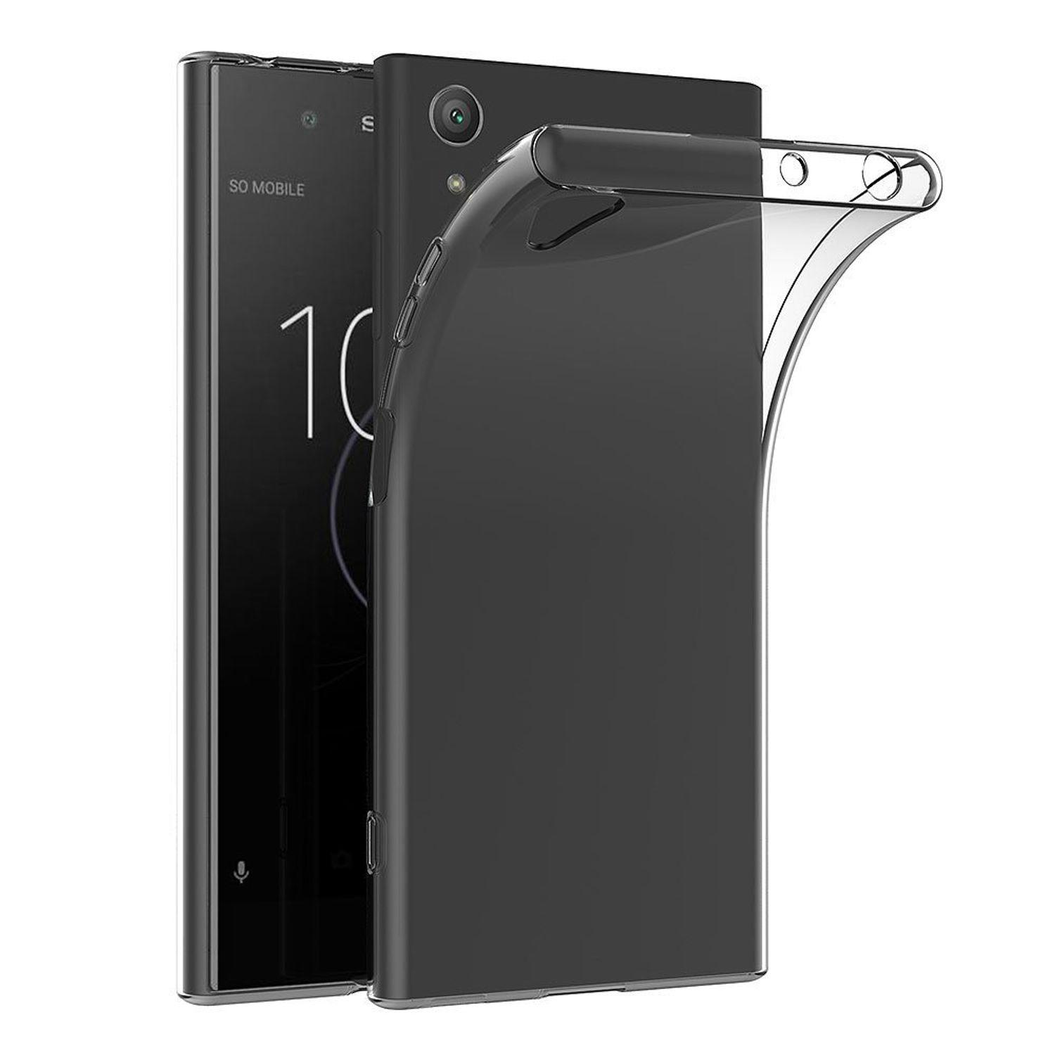 Backcover, Plus, Sony, Transparent Ultra Xperia KÖNIG Dünn XA1 Bumper, DESIGN Handyhülle