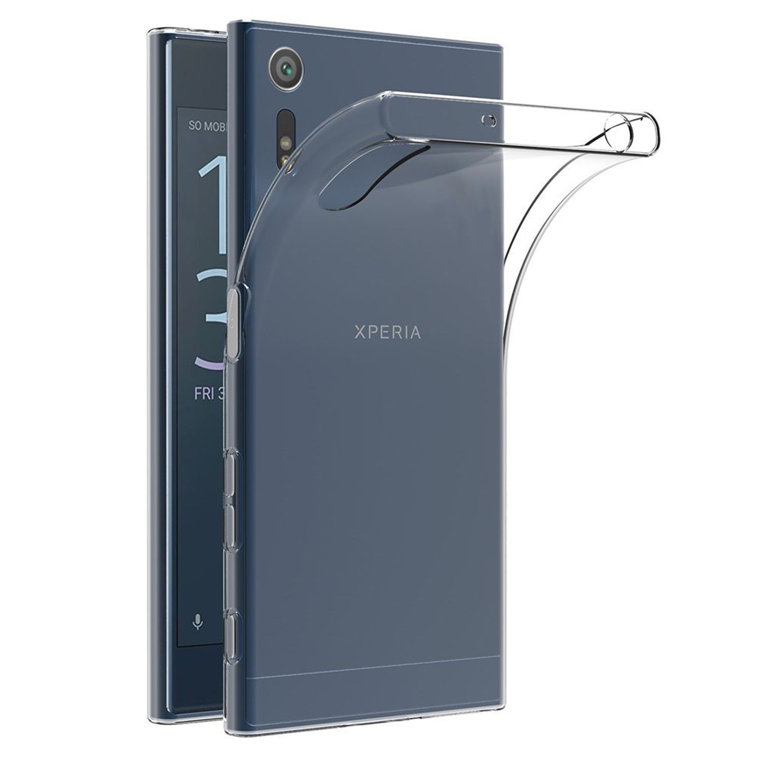 Handyhülle Xperia Bumper, Transparent XZs, Ultra Dünn KÖNIG DESIGN Backcover, Sony,