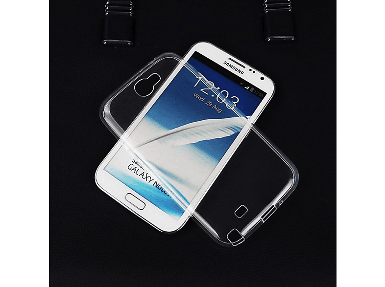 KÖNIG DESIGN Handyhülle Ultra Dünn Bumper, Backcover, Samsung, Galaxy Note 2 N7100, Transparent