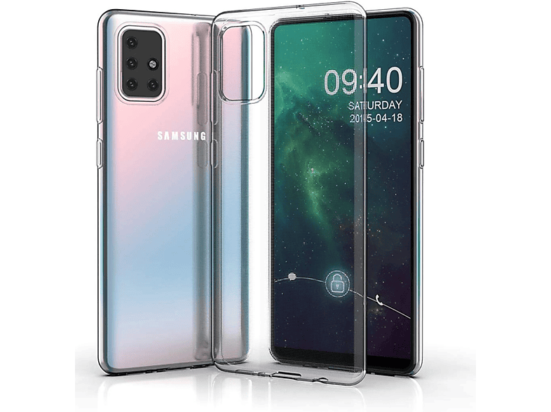 KÖNIG DESIGN Handyhülle Ultra Dünn Samsung, Bumper, Transparent Galaxy A71, Backcover