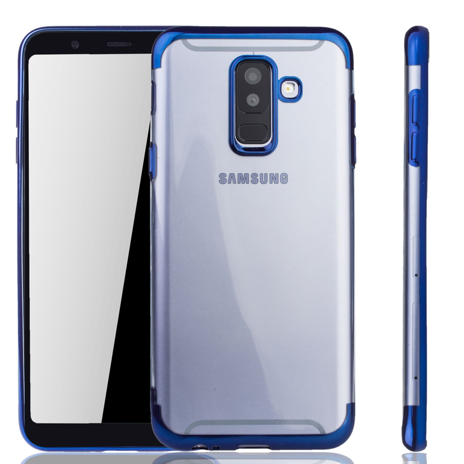 KÖNIG DESIGN Schutzhülle, Backcover, Samsung, (2018), Plus Blau Galaxy A6